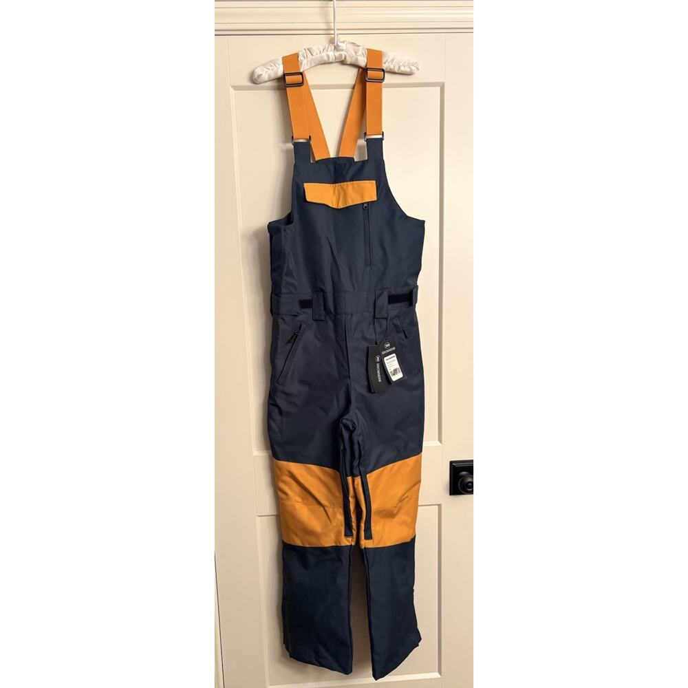 Snowverb Women’s Sz XS Alpine Ranger Ski Bib Overall Green/Gold NWT